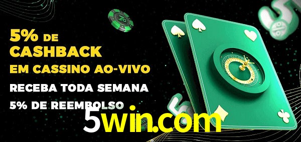 Promoções do cassino ao Vivo 5win.com